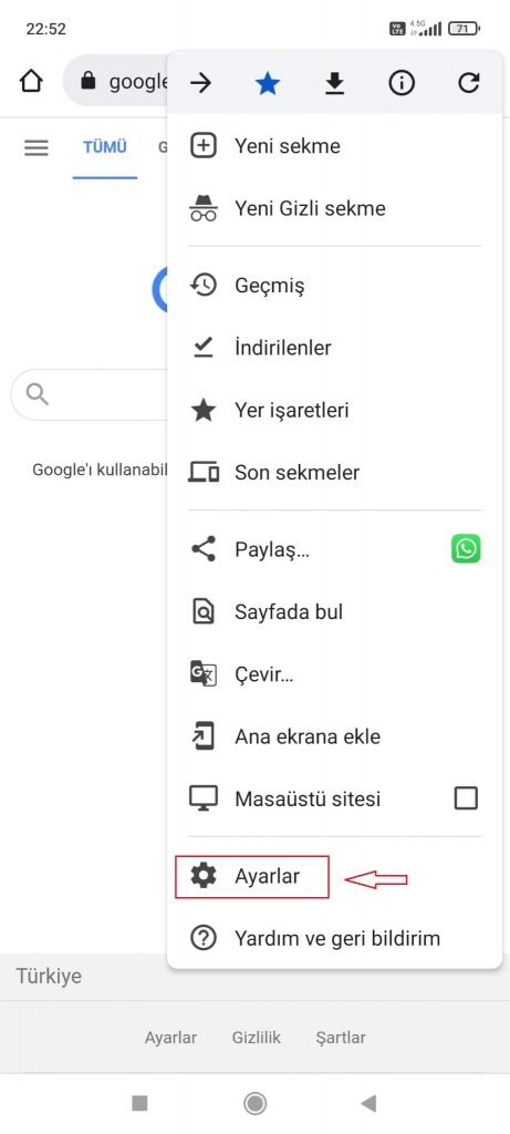 Google Chrome Adres Çubuğu Arama Önerileri 